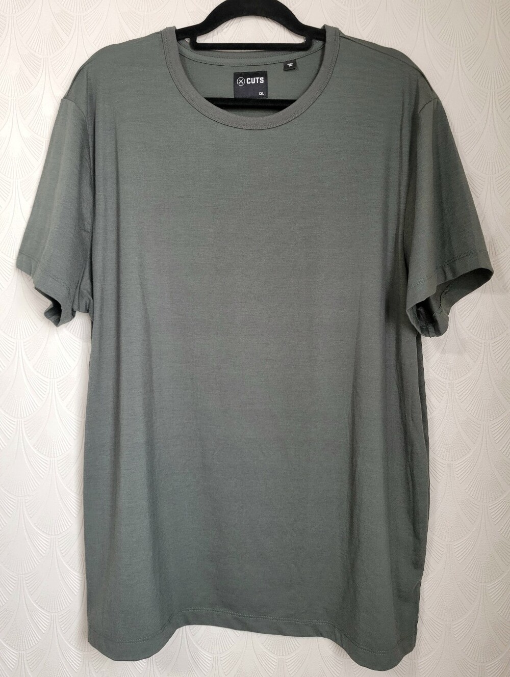 Cuts Clothing Shirt Men's XXL Dark Green PYCA Pro Crew Neck Short Sleeve L1173